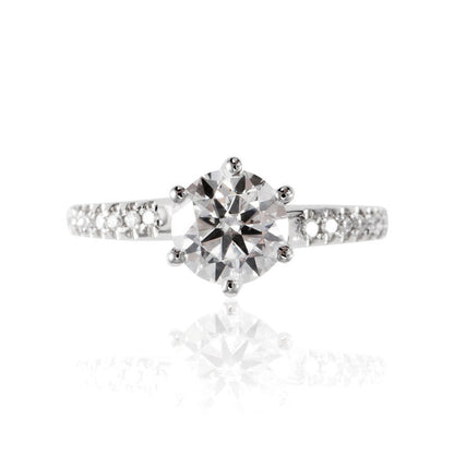 Six Claw Diamond 18K Ring Setting Lotus Diamond