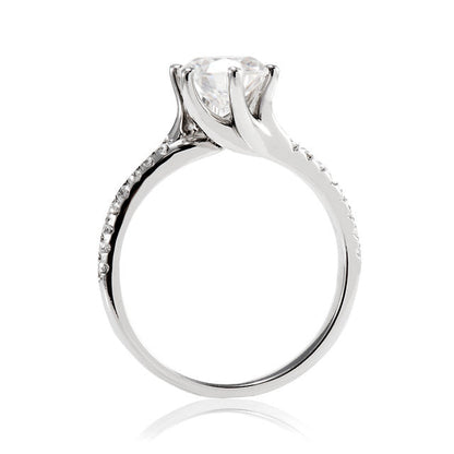 Six Claw Diamond 18K Ring Setting Lotus Diamond