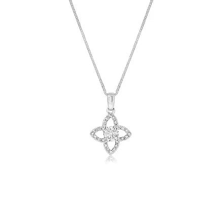 Snowflake Fashion 18K Diamond Pendant - Lotus Diamond