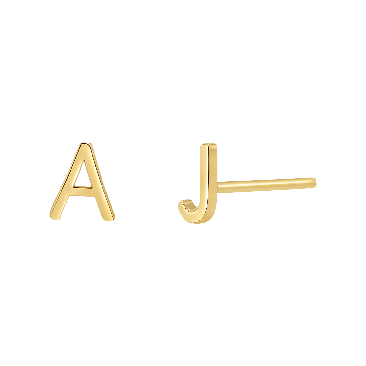 Solid Letter Studs - Lotus Diamond