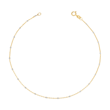 Sparkle Chain Anklet - Lotus Diamond