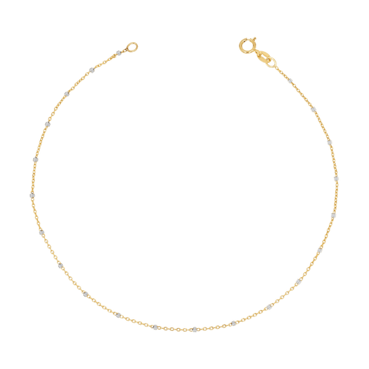 Sparkle Chain Anklet - Lotus Diamond