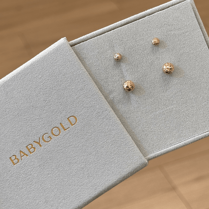 Sparkle Orb Ball Studs - Lotus Diamond