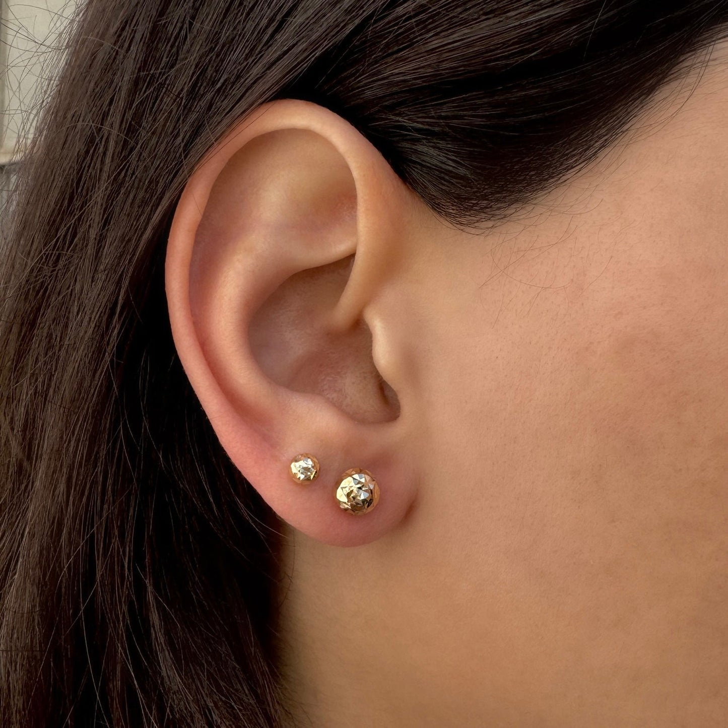 Sparkle Orb Ball Studs - Lotus Diamond