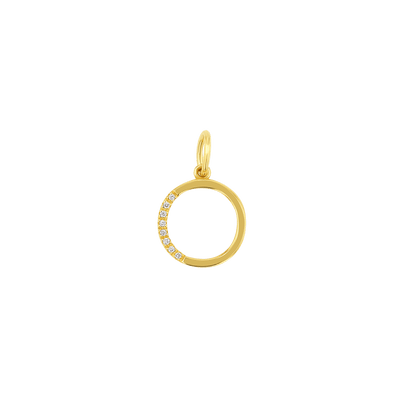 Sprinkle Diamond Initial Charm - Lotus Diamond