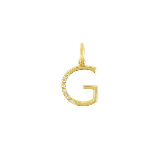Sprinkle Diamond Initial Charm - Lotus Diamond