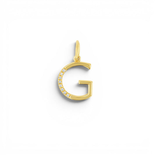 Sprinkle Diamond Initial Charm - Lotus Diamond