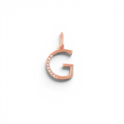 Sprinkle Diamond Initial Charm - Lotus Diamond