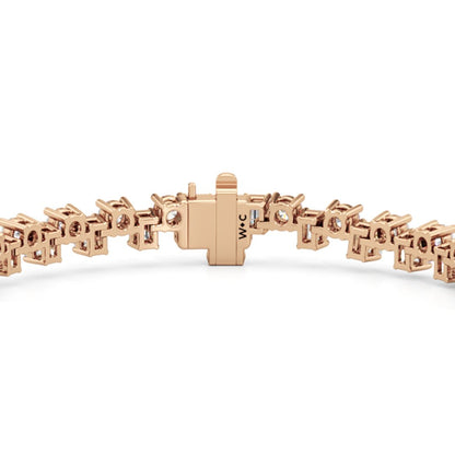 Staggered Tennis Bracelet - Lotus Diamond