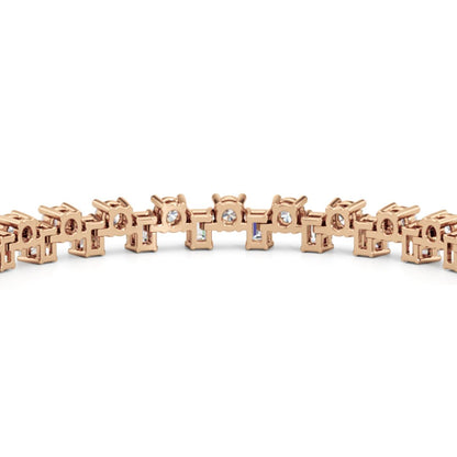 Staggered Tennis Bracelet - Lotus Diamond