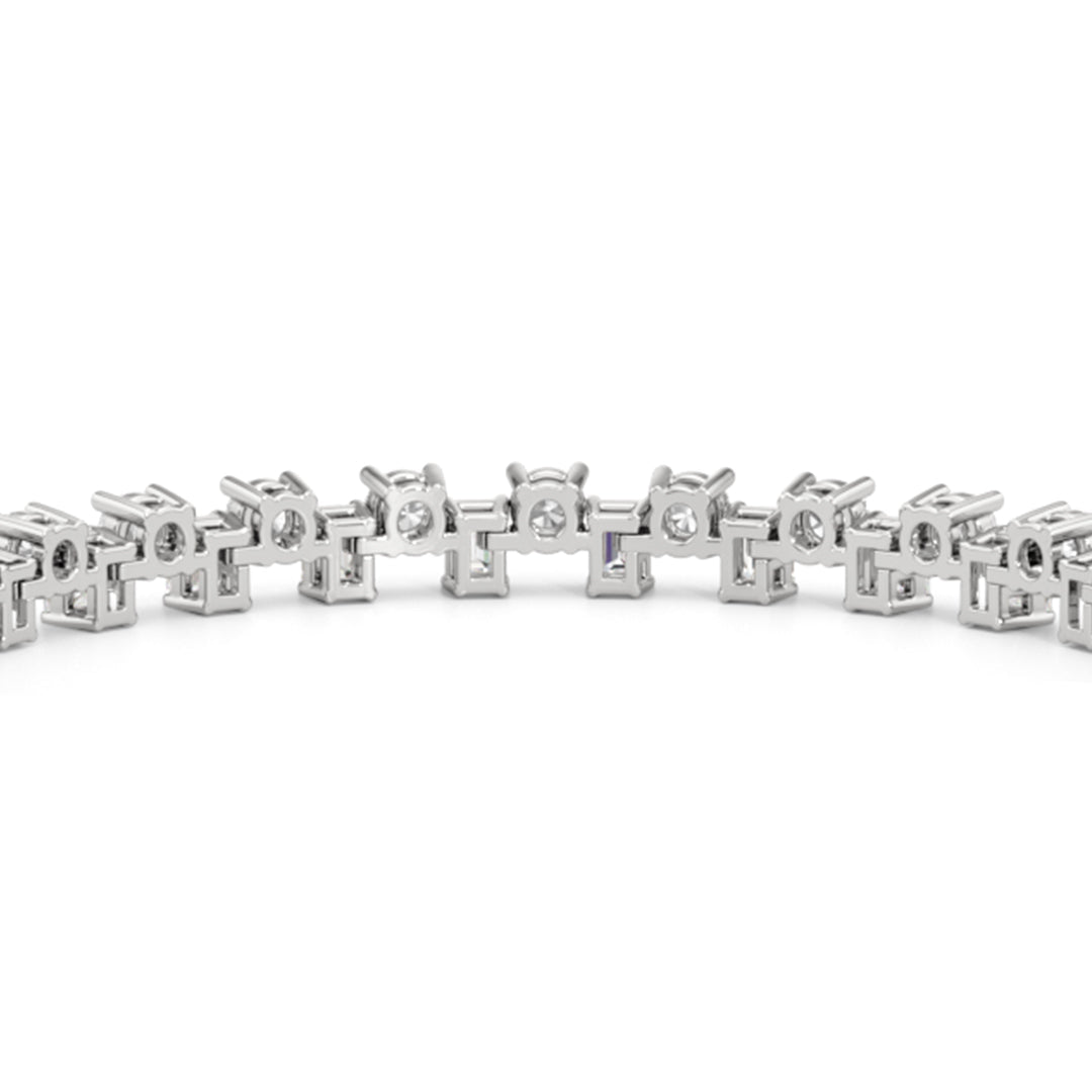 Staggered Tennis Bracelet - Lotus Diamond
