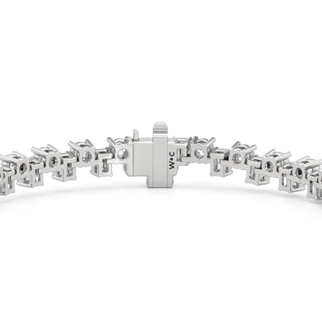 Staggered Tennis Bracelet - Lotus Diamond