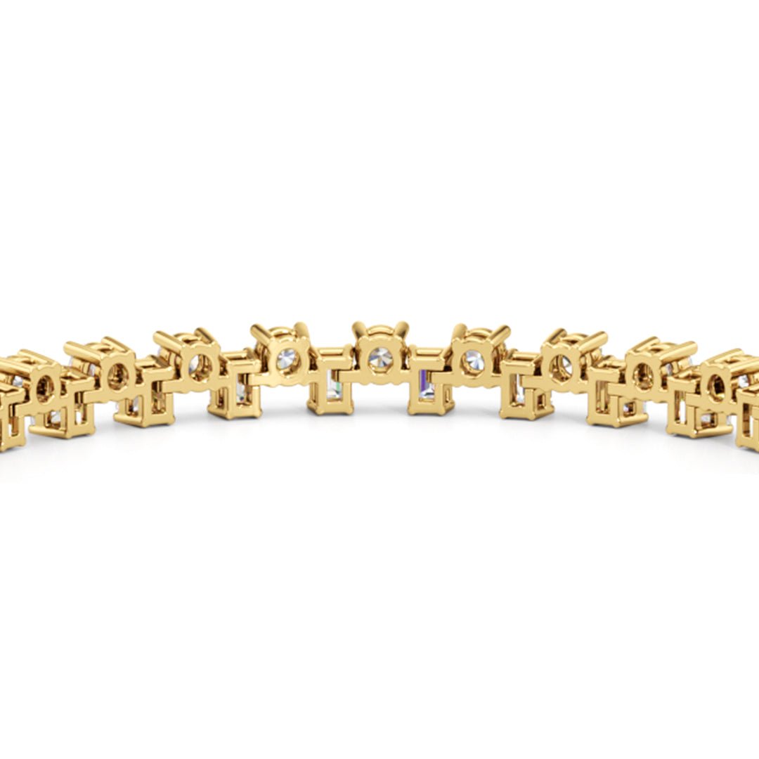 Staggered Tennis Bracelet - Lotus Diamond