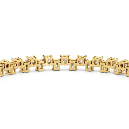 Staggered Tennis Bracelet - Lotus Diamond