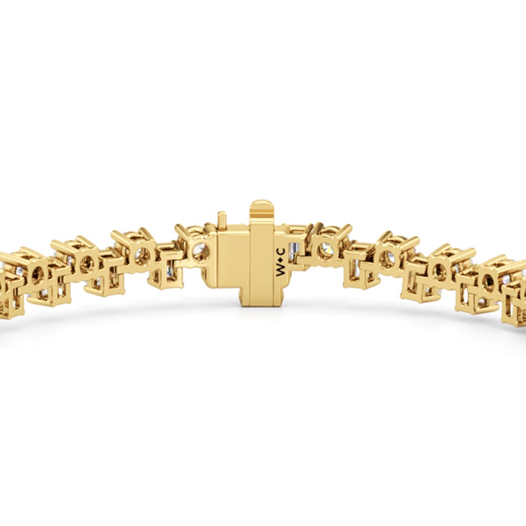 Staggered Tennis Bracelet - Lotus Diamond