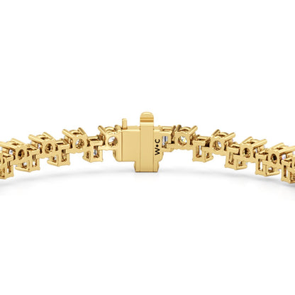 Staggered Tennis Bracelet - Lotus Diamond