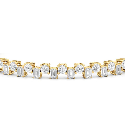 Staggered Tennis Bracelet - Lotus Diamond