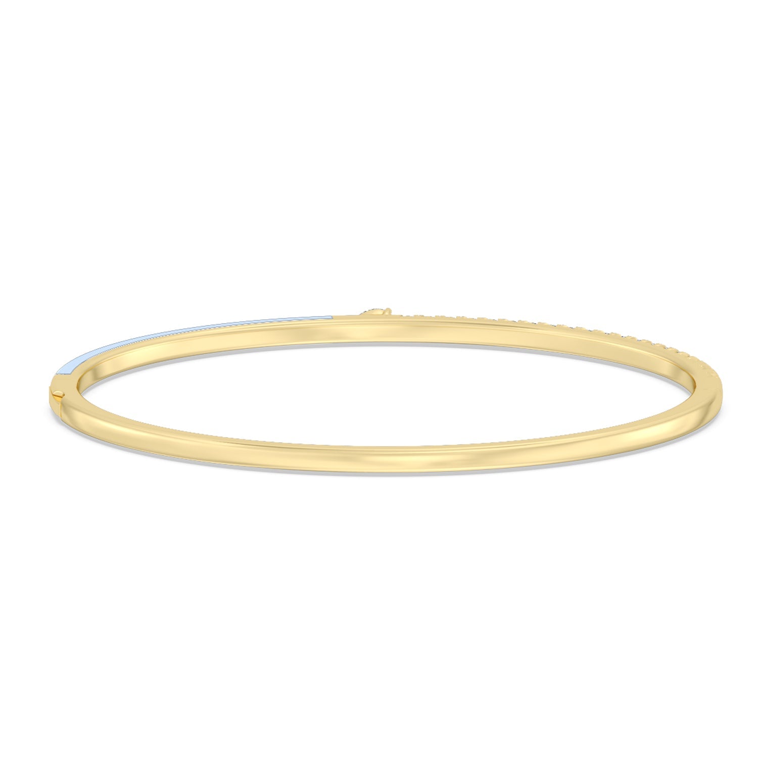 Staple Pear Diamond Bangle in Ceramic - Lotus Diamond