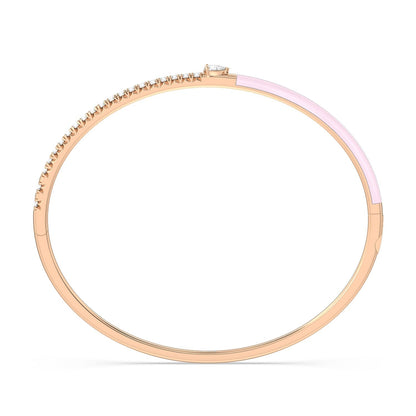 Staple Pear Diamond Bangle in Ceramic - Lotus Diamond