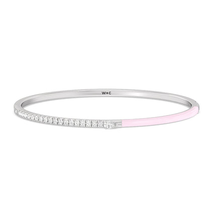 Staple Pear Diamond Bangle in Ceramic - Lotus Diamond
