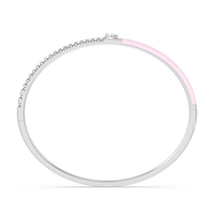 Staple Pear Diamond Bangle in Ceramic - Lotus Diamond