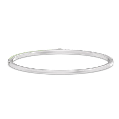 Staple Pear Diamond Bangle in Ceramic - Lotus Diamond