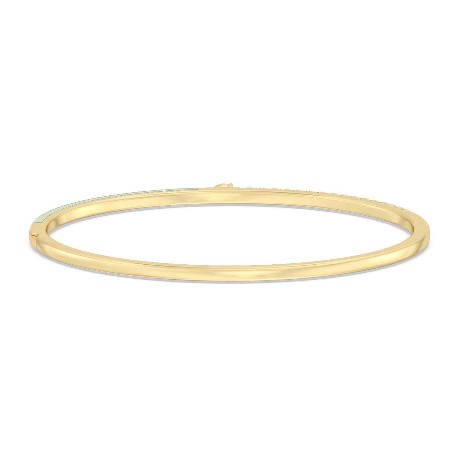Staple Pear Diamond Bangle in Ceramic - Lotus Diamond