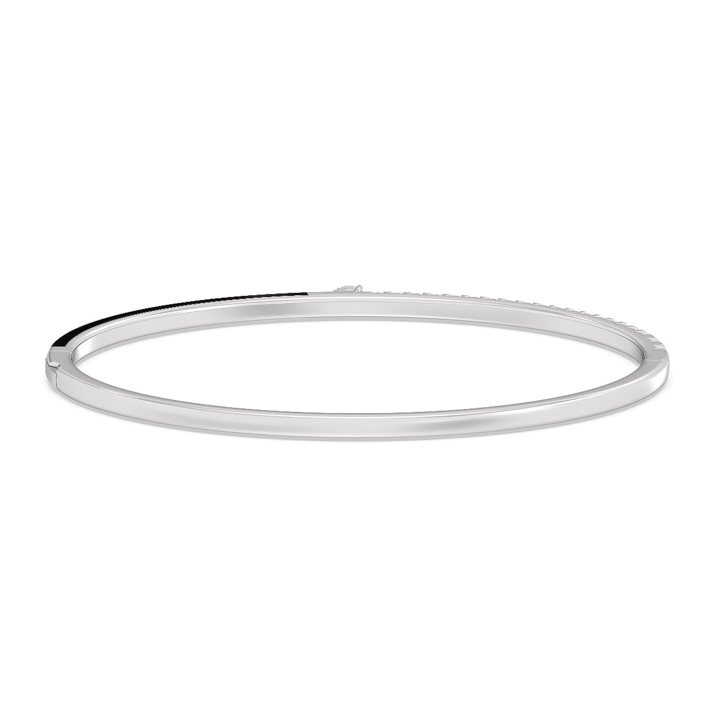 Staple Pear Diamond Bangle in Ceramic - Lotus Diamond