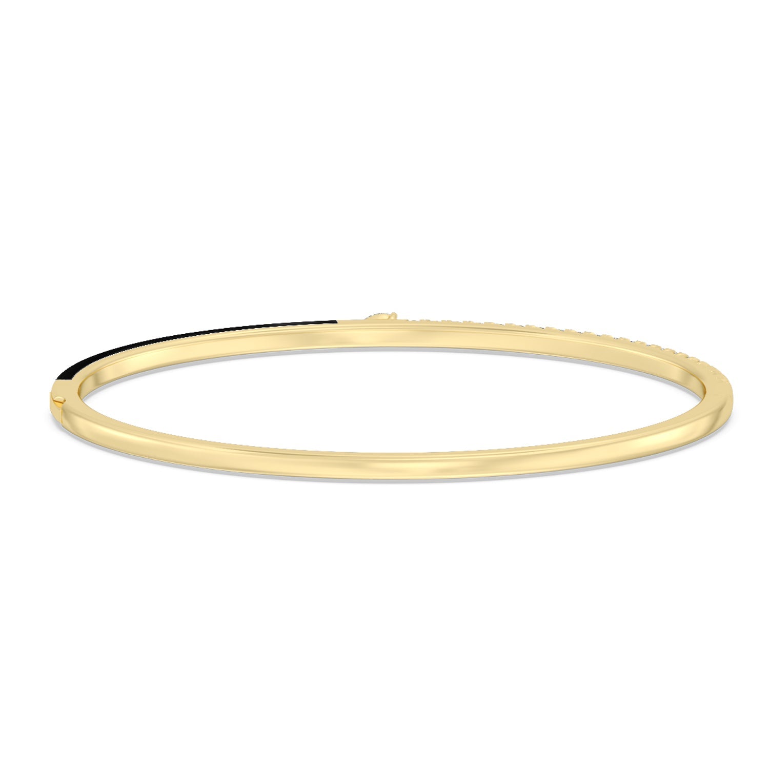 Staple Pear Diamond Bangle in Ceramic - Lotus Diamond
