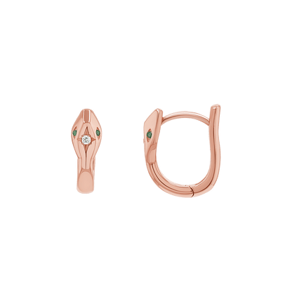Starset Diamond Serpentine Huggies - Lotus Diamond