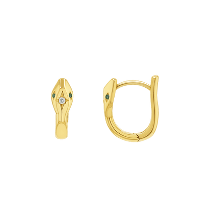 Starset Diamond Serpentine Huggies - Lotus Diamond