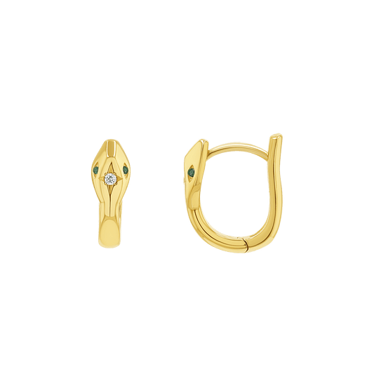 Starset Diamond Serpentine Huggies - Lotus Diamond