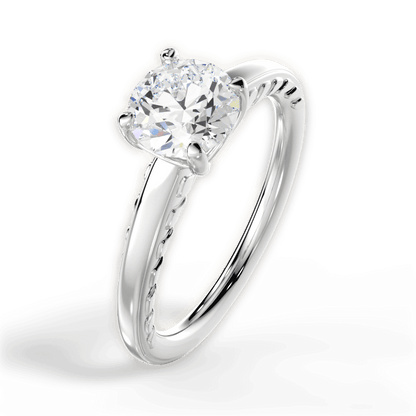 The Alessia Solitaire - Lotus Diamond
