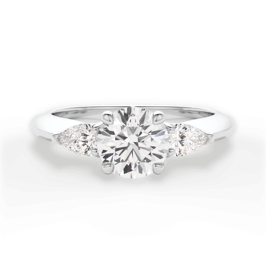The Ava Three - Stone - Lotus Diamond