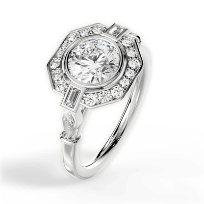 The Ayla Halo - Lotus Diamond