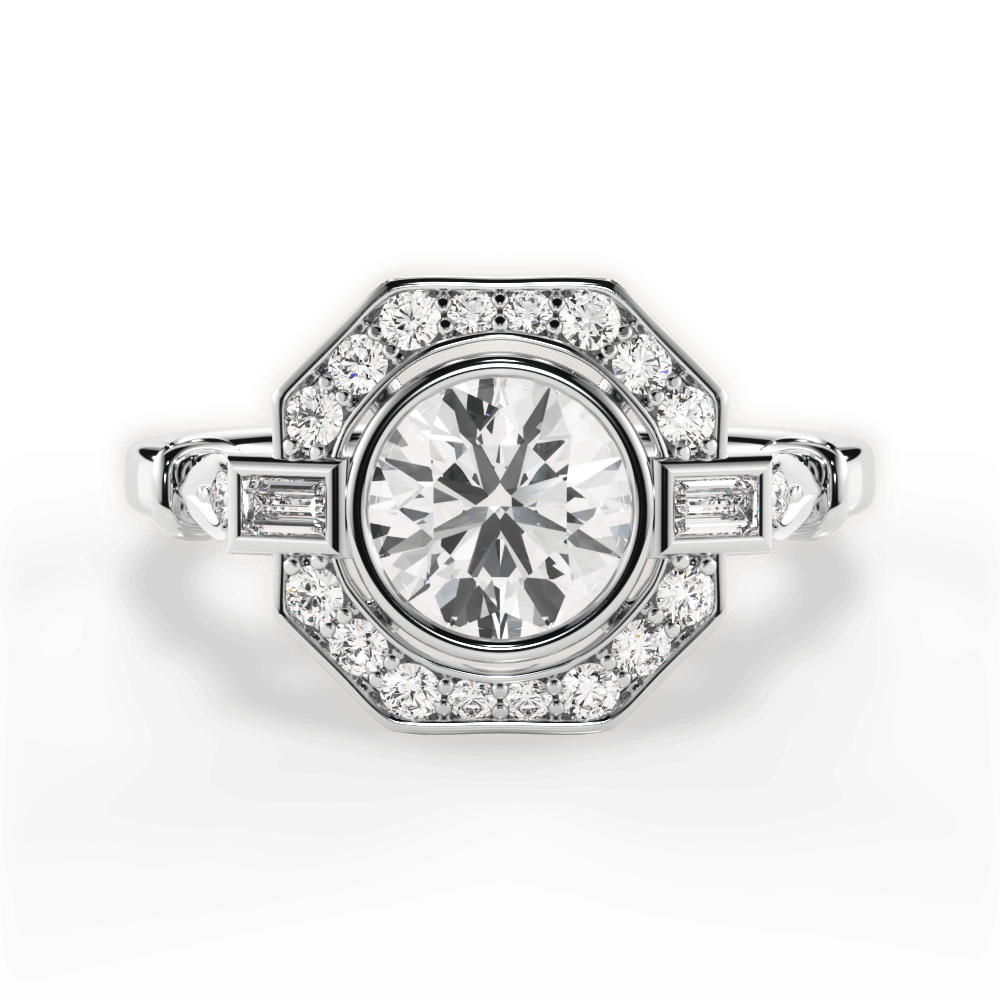 The Ayla Halo - Lotus Diamond