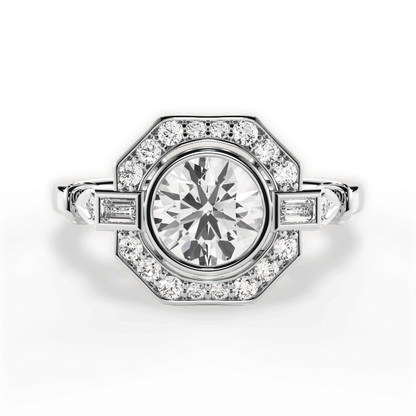 The Ayla Halo - Lotus Diamond