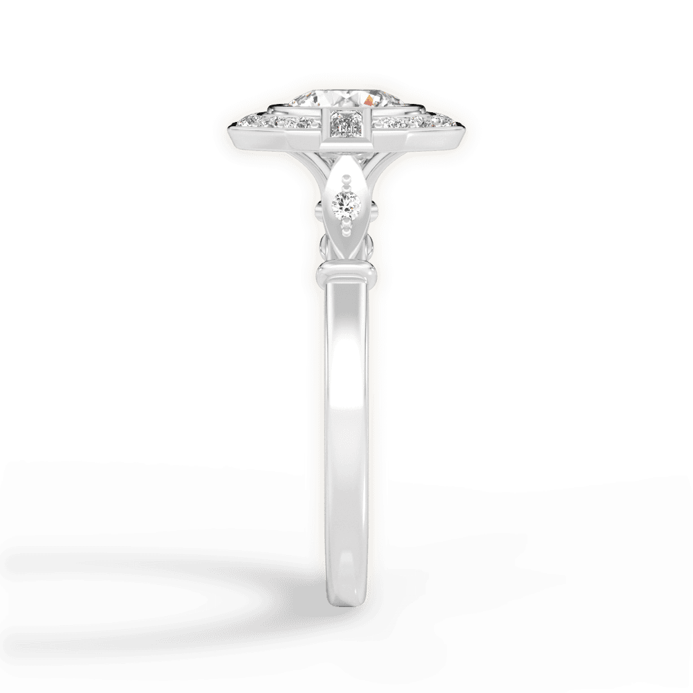 The Ayla Halo - Lotus Diamond