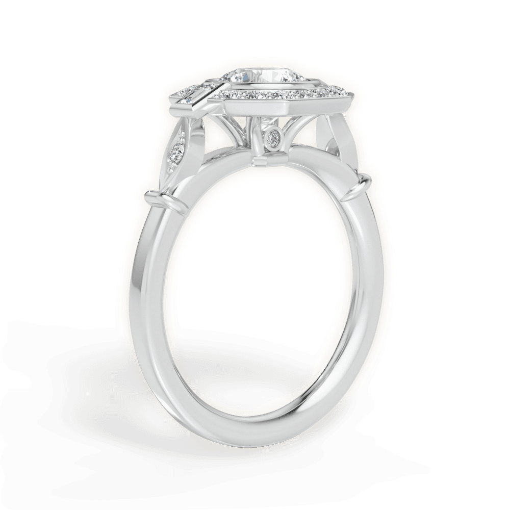 The Ayla Halo - Lotus Diamond