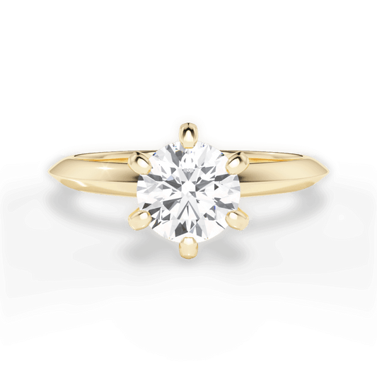 The Bella Solitaire Engagement Ring Lotus Diamond