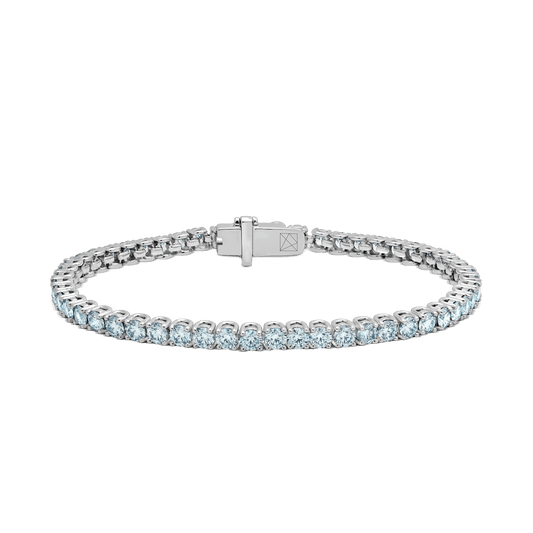 The Blue Tennis Bracelet, Small - Lotus Diamond