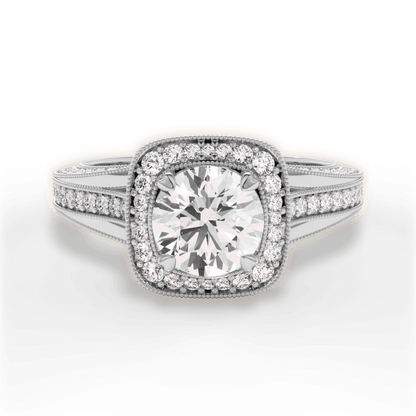 The Cecile Halo - Lotus Diamond