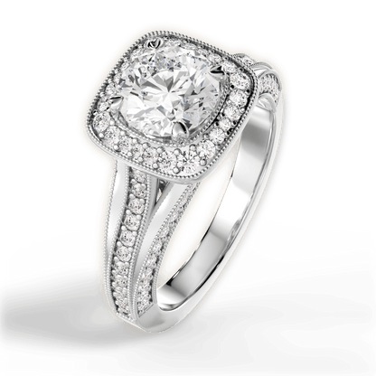 The Cecile Halo - Lotus Diamond