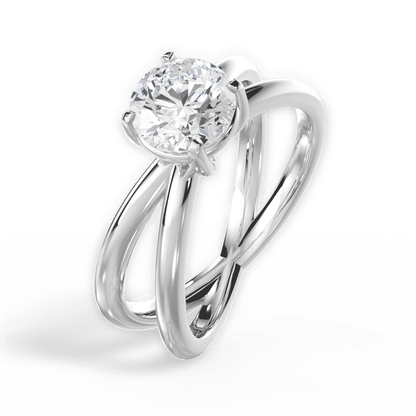 The Ciara Solitaire - Lotus Diamond