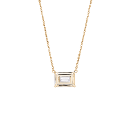 The Emerald Solitaire Pendant - Lotus Diamond