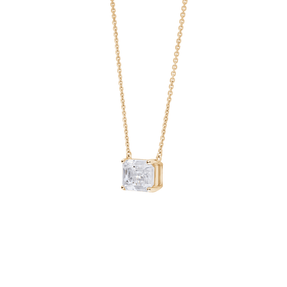 The Emerald Solitaire Pendant - Lotus Diamond