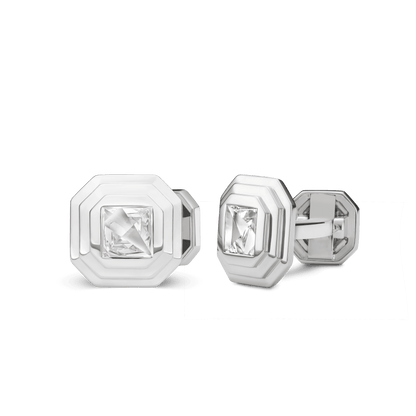 The Lightbox Cut Cufflinks - Lotus Diamond