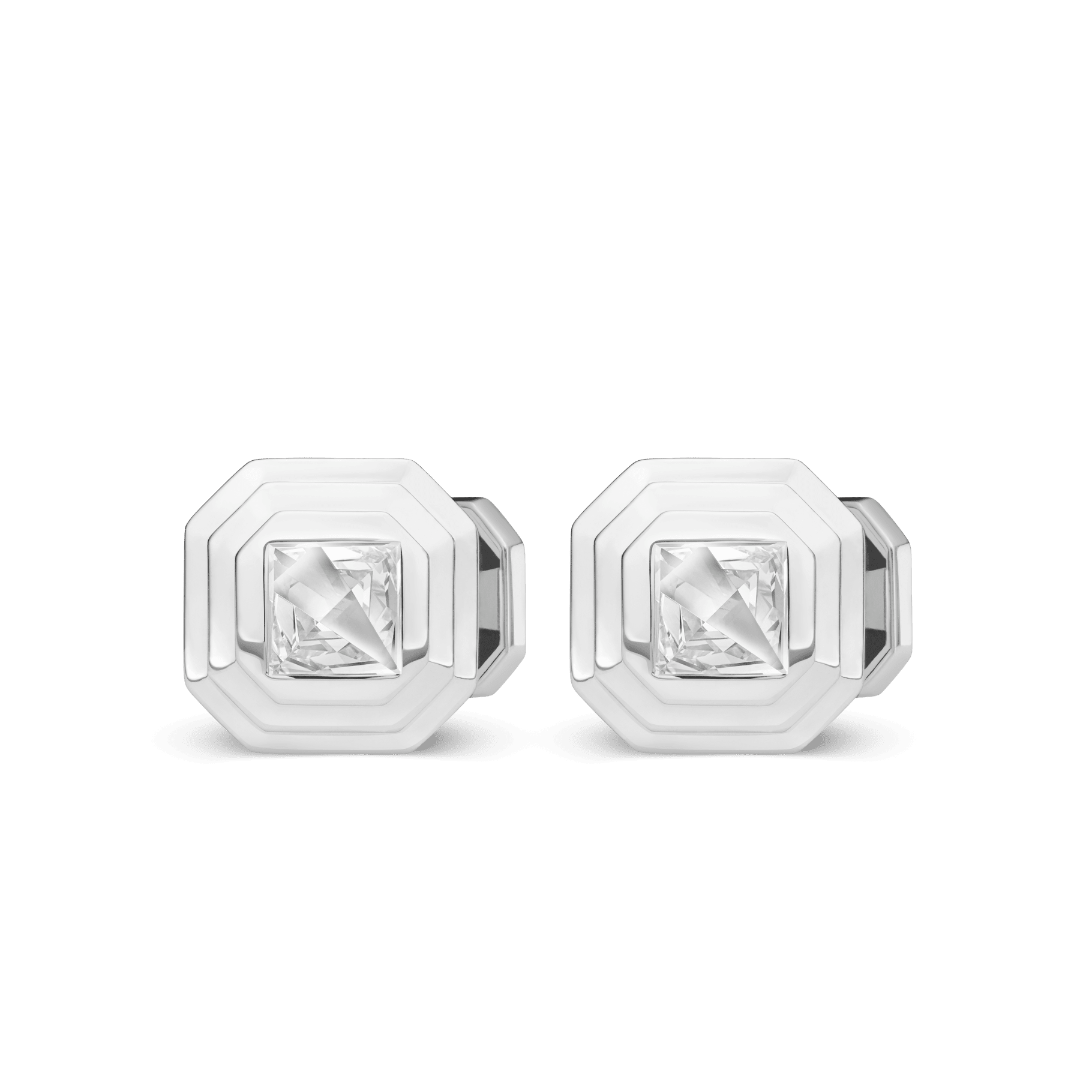 The Lightbox Cut Cufflinks - Lotus Diamond