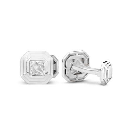 The Lightbox Cut Cufflinks - Lotus Diamond