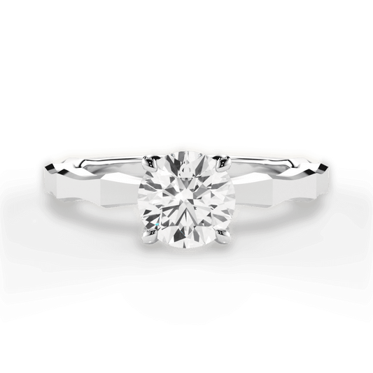 The Maddie Solitaire - Lotus Diamond